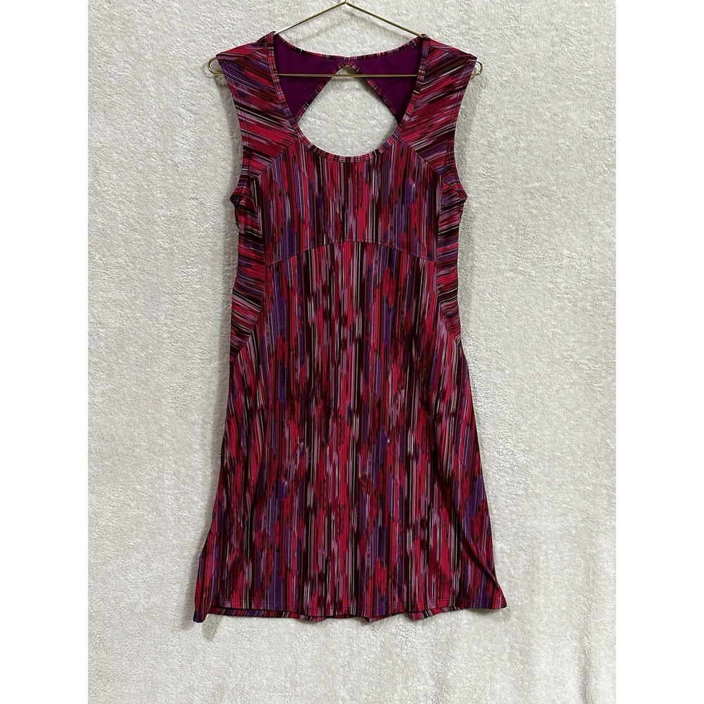 prAna Athletic Alec‎ Dress Pink Purple Azalea Raiblur Back Cutout Medium
